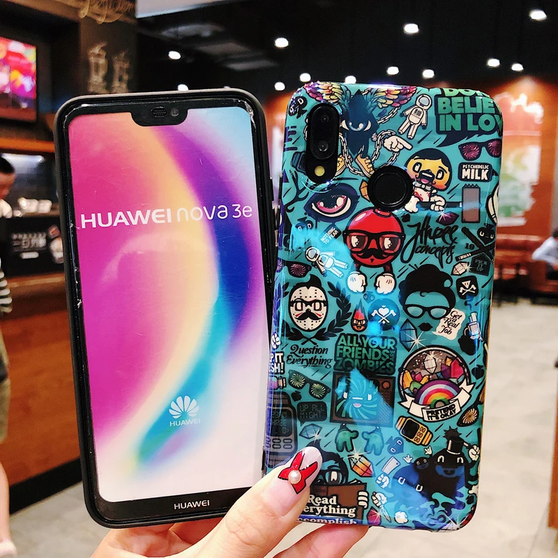 

Case for Huawei Nova 4 Mate 20 Pro Mate20 Lite CuteMonster Blue Light Case Hard Back Cover for huawei mate20 nova 4 Cover Coque