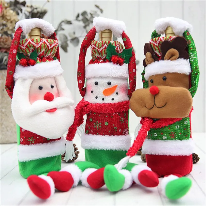 

Urijk 1PC Christmas Decorations Santa Claus Cartoon Snowman Gifts Home Dinner Party Table Decors Xmas Party Supply Navidad 2019