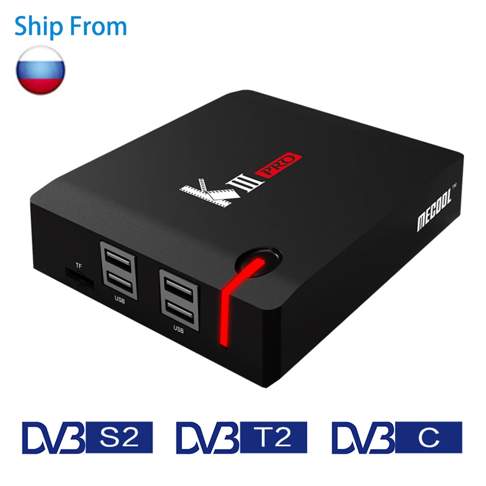 

MECOOL KIII Pro Android 7.1 TV Box DVB-S2 DVB-T2 DVB-C 3GB 16GB Dual Wifi Amlogic S912 4K Ship From Russian
