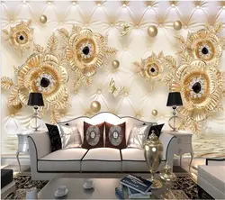 Beibehang заказ обои papel де parede 3D тиснением золотой мозаичные украшения задний план обои peint behang