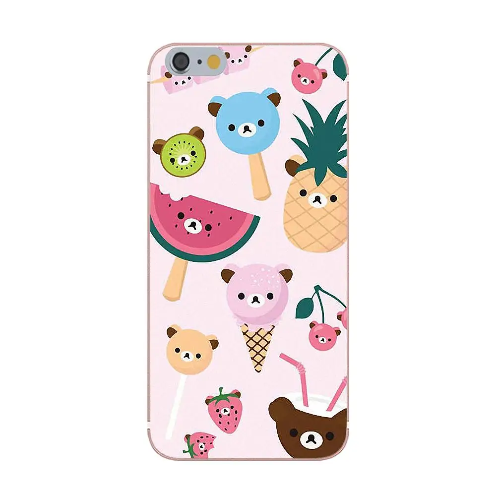 Tpwxnx Забавный мультяшный Rilakkuma для Iphone 4 4s 5 5C 5S SE 6 S 7 8 Plus X мягкий чехол ТПУ телефон