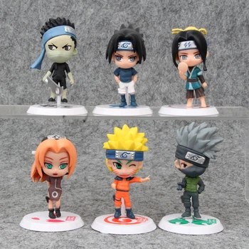 

6pcs Anime Naruto Figure Set Uzumaki Naruto Haruno Sakura Hatake Kakashi Uchiha Sasuke Itachi Action Figure PVC Model Doll Toys