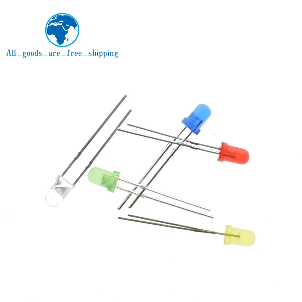

TZT 5 colors x20pcs =100pcs F3 3MM LED Diode Kit Mixed Color Red Green Yellow Blue White