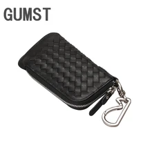 Мужской кошелек из натуральной кожи для ключей женский брелок чехлы кейс на молнии сумка брелок для ключей для мужчин Организатор ключей экономки X509