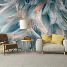 Beibehang индивидуальные обои домашний декор современные экологические обои Скандинавский минималистский перо золото скачать ТВ фон