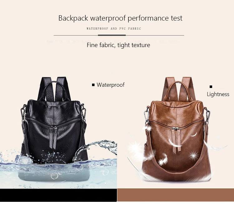 Модные популярные модели, повседневная многофункциональная сумка-рюкзак из мягкой кожи, водонепроницаемая Противоугонная сумка через плечо, женские модели