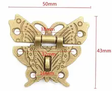

Butterfly Design Handle Hardware Antique Bronze Hasp Latch fashion design Cabinet Buckle Case Locks
