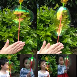 4 шт./лот пузырьковая палочка светящаяся палочка Развивающие игрушки для детей вспышка света Пузырьковые водный цветок Мыльные пузыри для