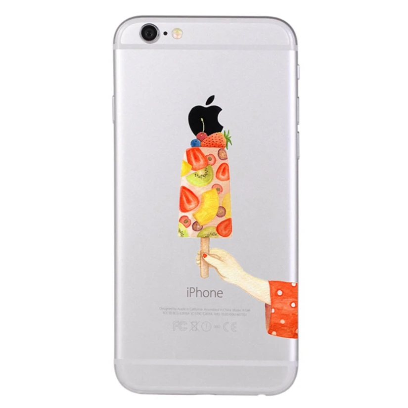 Простые Окрашенные Десерт Прозрачный Сельма Чехол Для iPhone 6 s 7 плюс прекрасный