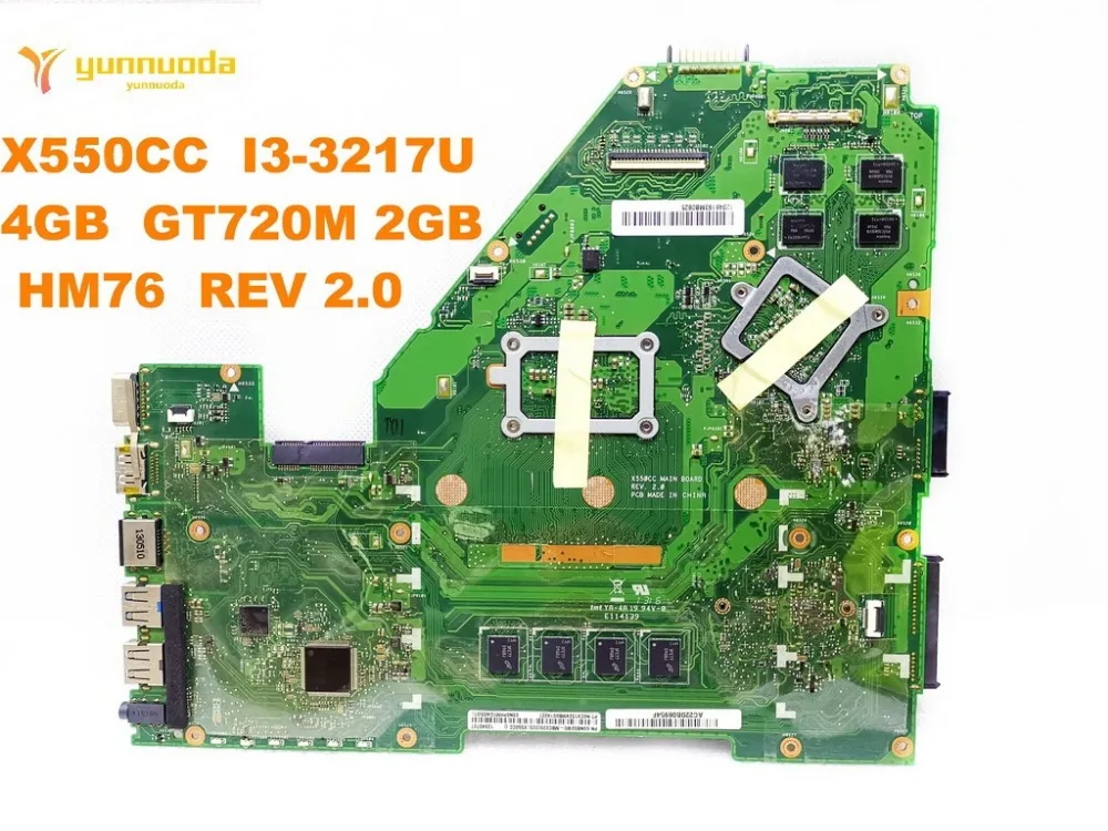  Original for ASUS X550CC laptop motherboard X550CC I3-3217U 4GB GT720M 2GB HM76 REV 2.0 tested good