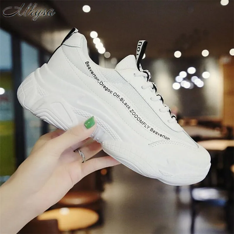 

Mhysa 2019 Spring Fashion Women Casual Shoes Leather Platform Shoes Women Sneakers Ladies White Trainers Chaussure Femme T424