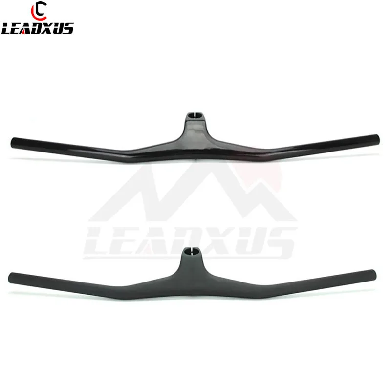 

Leadxus 2019 Newest Carbon Fiber Mountain Bicycle Riser-17 Degree One-shaped Handlebar Integrated Mtb Carbon Handlebar
