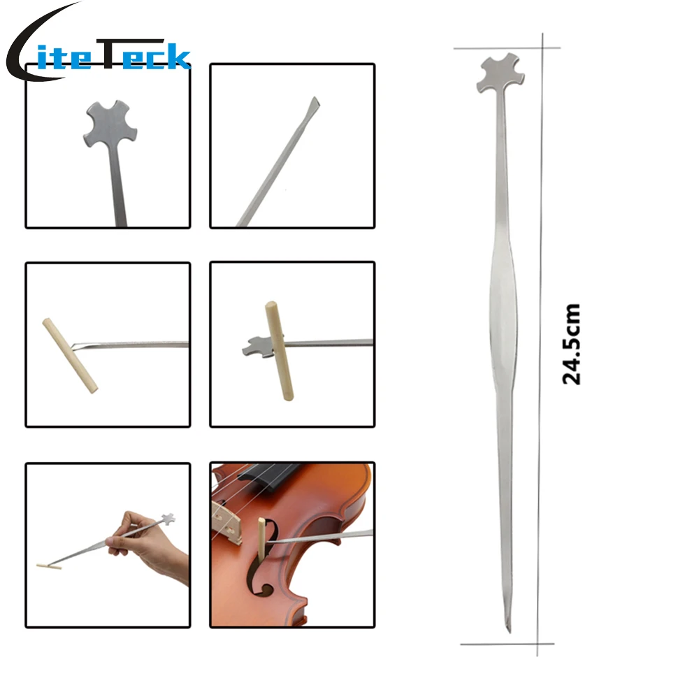 

Good Quality Stainless Steel Violin Sound Post Setter Repair Tool with a Plastic Bag