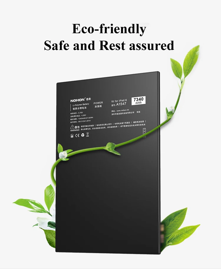 Nohon Battery For iPad 6 Air 2 A1547 7340mAh A1566 A1567 Li-polymer Tablet Bateria +Free Tools For Apple iPad Air2 iPad6 Battery Details (10)