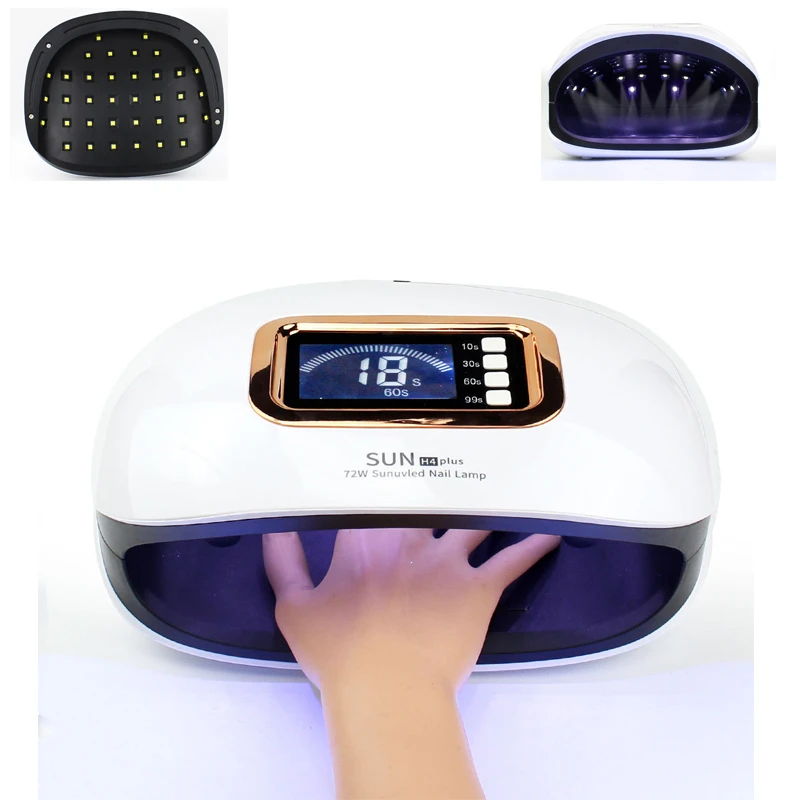 

72W Smart Nail Dryer Multi-step Timing Painless Mode 36 Dual Light Source Beads Nail Light Led Nail Lamp Nail Lamp