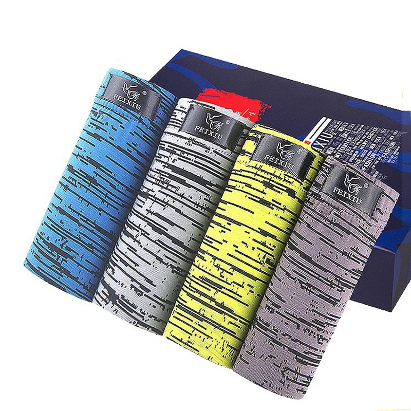 

4Pcslot Male Men's Boxers Panties Men Underwear Boxer Cotton Shorts Breathable Body Sculpting Sexy Men Underwear Boxer