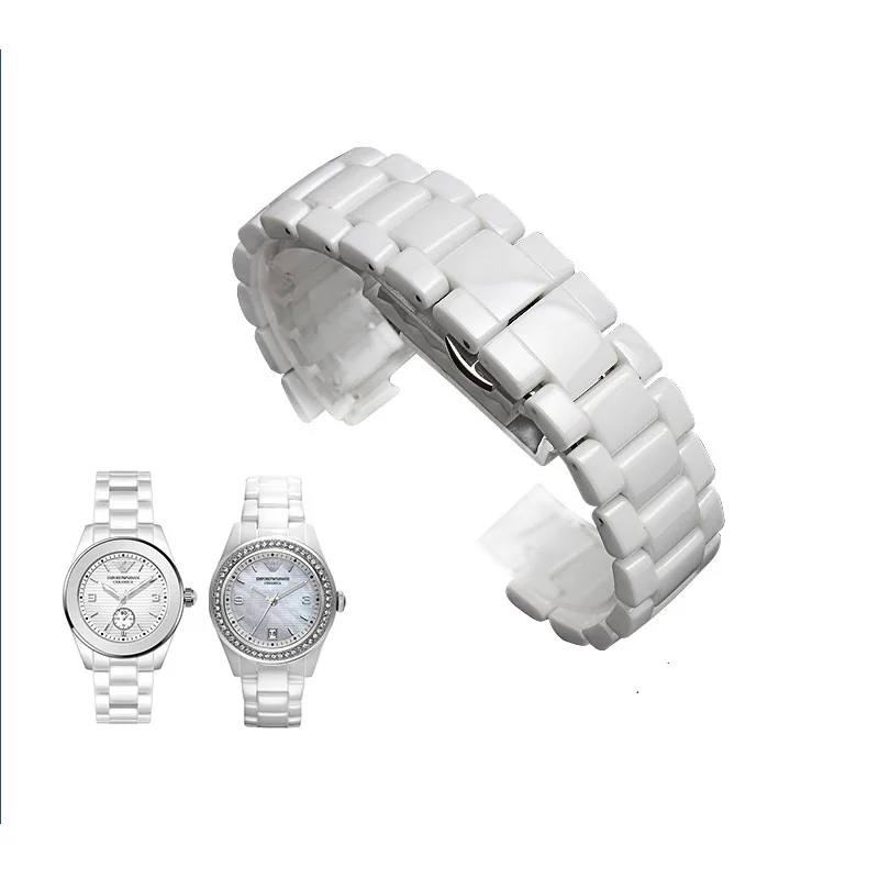 Ремешок керамический для часов Emporio Armani браслет наручных AR1425 AR1426 18