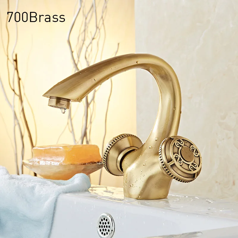 Luxury Bathroom Vanity Tap Faucet, Solid Brass Material, Oil Rubbed