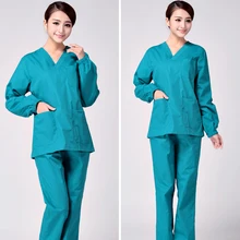 Моющая одежда для мужчин и женщин с длинными рукавами, одежда с кисточками для рук, одежда для пероральной хирургии, аптека, комбинезоны, костюм с v-образным вырезом