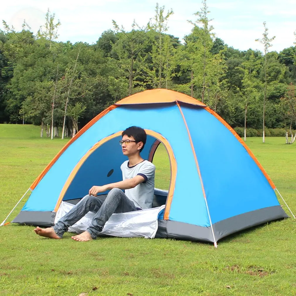 

Outdoor Lazy Tents Portable 3-4 Person Automatic Tent Fast Folding Waterproof Anti-UV Hand Throwing Tent Beach Camping Tent