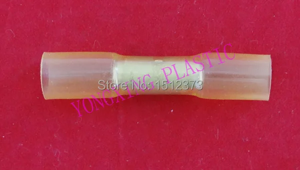 

50pcs Heat shrink terminal YX-3( 12-10 AWG(4.0-6.0) square High quality water-proof transparent yellow