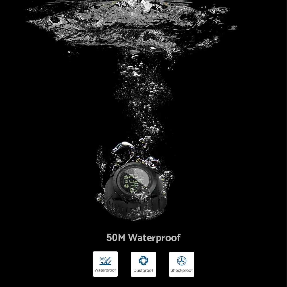  Sport Smart Watch Men Professional 5ATM Waterproof Bluetooth Call Reminder Digital Alarm Clock For  - 32999177637