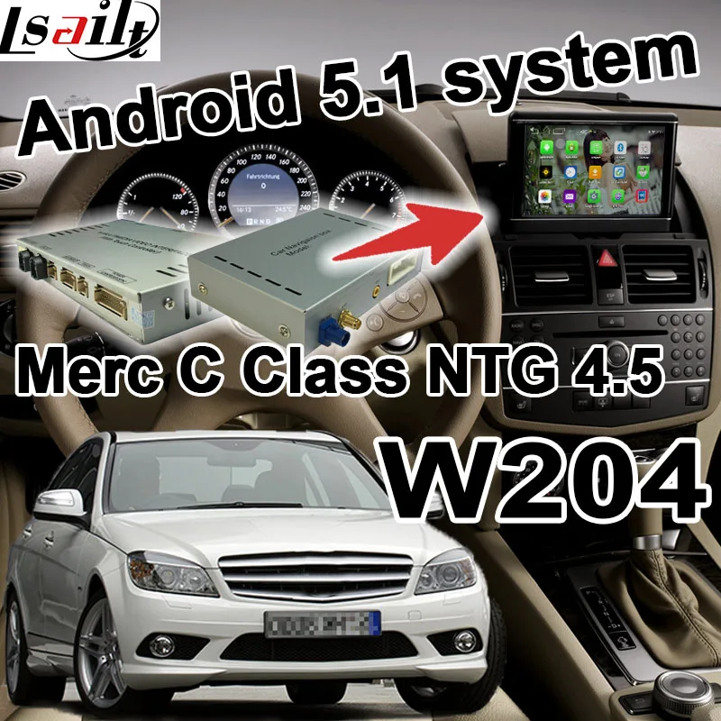 Android GPS navigation box video interface for Mercedes benz C Class W204 NTG 4 5 COMMAND