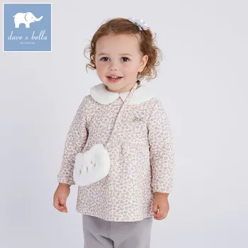 

DBM6109 davebella autumn baby girls grey pink clothing sets printed suit children clothing sets floral clothes