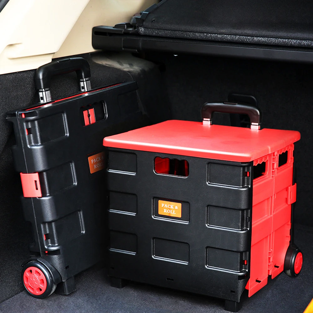 

car organizer Car trunk storage box folding storage box trunk plastic storage box multi-function storage box portable tail box