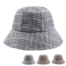Унисекс винтажные мужские женские шапки мода саржевая клетчатая хлопковая кепка Рыбацкая солнцезащитная Кепка boinas para mujer Повседневная шапка