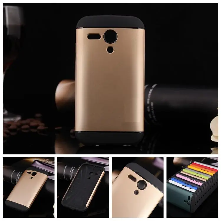 Тонкий защитный противоударный чехол для Motorola MOTO G XT1028 XT1032 XT1031, силиконовая рамка+ пластиковый корпус, чехол для телефона+ 1х пленка для экрана