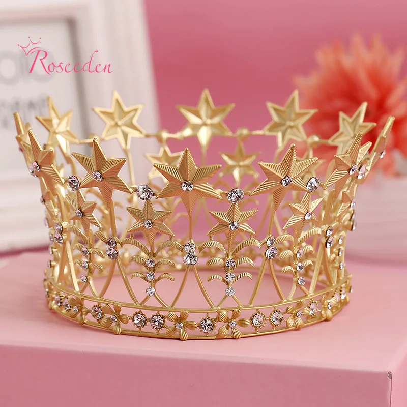 Miss World/Женская корона с пятью звездами и большая тиара оригинальный буровой сплав