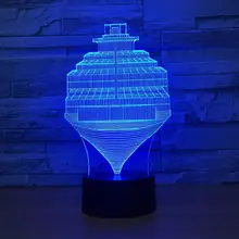 3D ночник шаги абстрактная лампа Usb 7 цветов Изменение дистанционного сенсорного переключателя светодиодный внутренняя лампа для спальни вечерние лампы декора