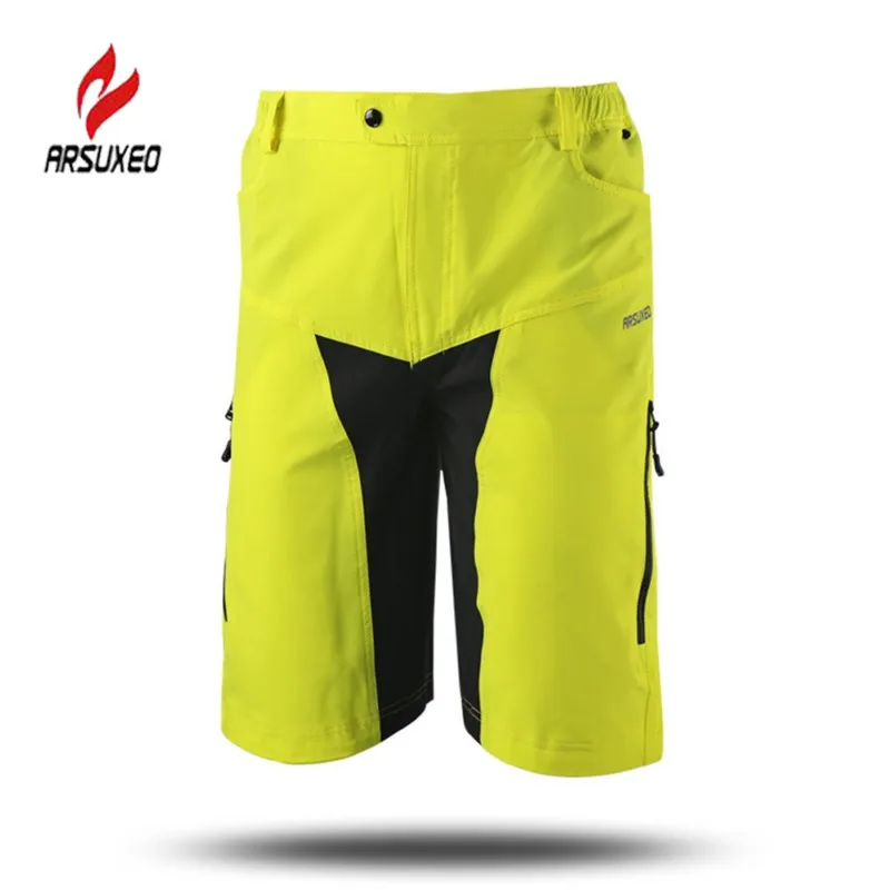 ФОТО ARSUXEO 3 Color Mens MTB Bike Cycling Shorts Summer Spring Breathable Outdoor Sports Fifth Pants Bike Bicycle Cycling Clothing  