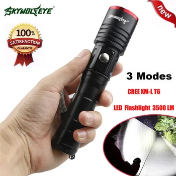 

High Quality Focus 3500 Lumens 3 Modes XM-L T6 LED 18650 Battery Flashlight Torch Lamp