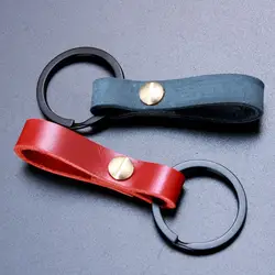 Держатель из натуральной кожи ключ дистанционного управления винтажный креативный ключ кошелек брелок держатель металлический ключ для