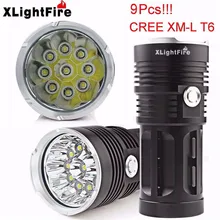 XLightFire 22000LM 9 x CREE XM-L T6 светодиодный Охота фонарик 4x18650 Лампы Факел безопасности и выживания Z1030