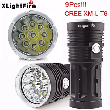 

2018 XLightFire 22000LM 9 x CREE XM-L T6 LED Hunting Flashlight 4 x 18650 Lamp Torch Safety & Survival Z1030