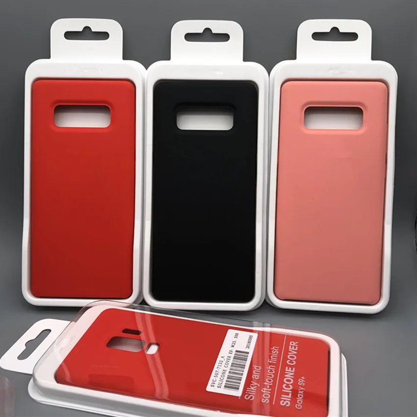 

40Pcs/lot Original Silicone Case cover For samsung s8 s8+ s9 9+ s10 s10e s10 + note 7 8 9 Phone Cover case with Packaging