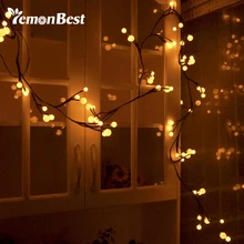 2,5 м Гибкие 72-светодиодный гирлянды гибкие теплый белый круглая лампа с 8 режимами памяти водонепроницаемые Рождественские Свадебные украшения