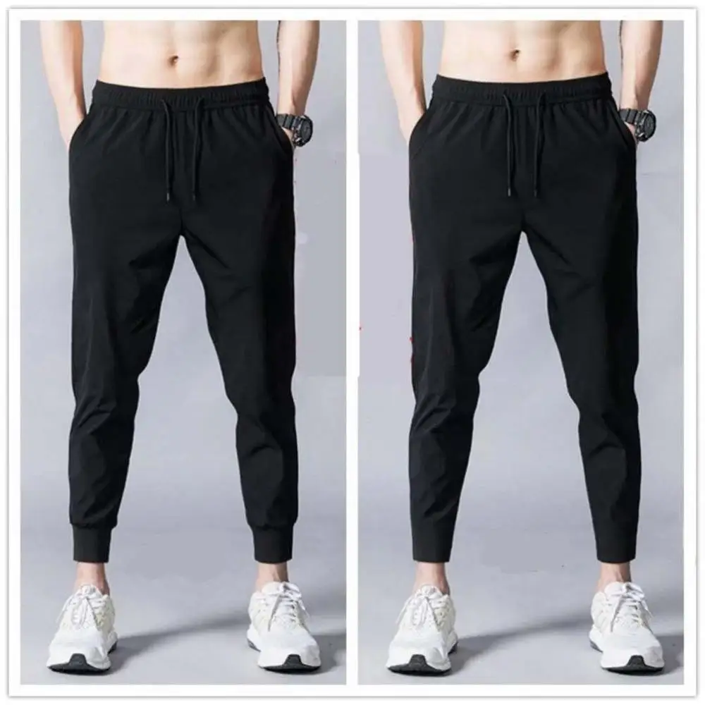 

Summer pants for men summer trousers joggers Ankle-Length pants Quick drying pants men simple solid trousers male