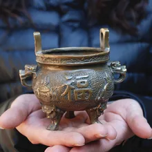 Молитва сокровище штатив благовония горелка медь классическая благовония горелка, украшение с изображением Будды поклонение Будде Бог богатства