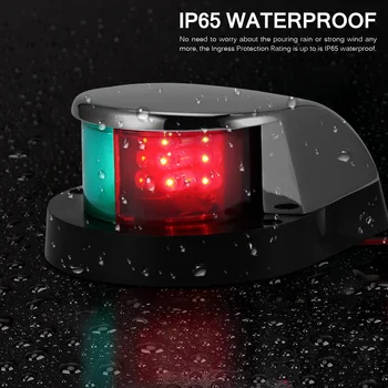 

Plated Zinc Alloy Navigation Lights Light Weight Easy to Install IP65 Waterproof for Most Pontoon Yacht Fishing Boat Speed Boat
