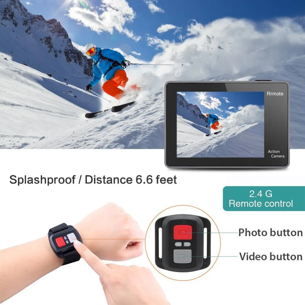 Original EKEN H9 H9R Ultra HD 4K 25fps Action Camera 30m waterproof 2-inch LCD Screen Wi-Fi Remote Gopro Style Sports Camera