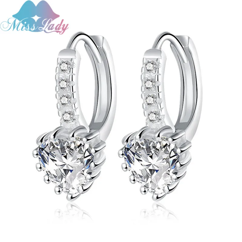 heart shaped cubic zirconia earrings