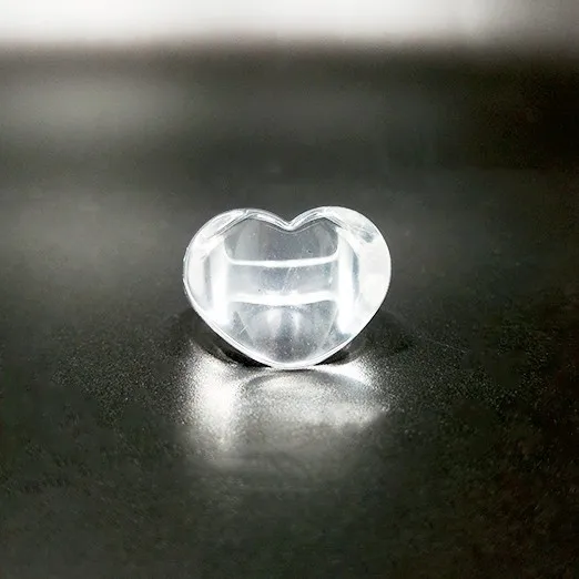 10 шт. прозрачные/прозрачные акриловые детские кольца в форме сердца для девочек