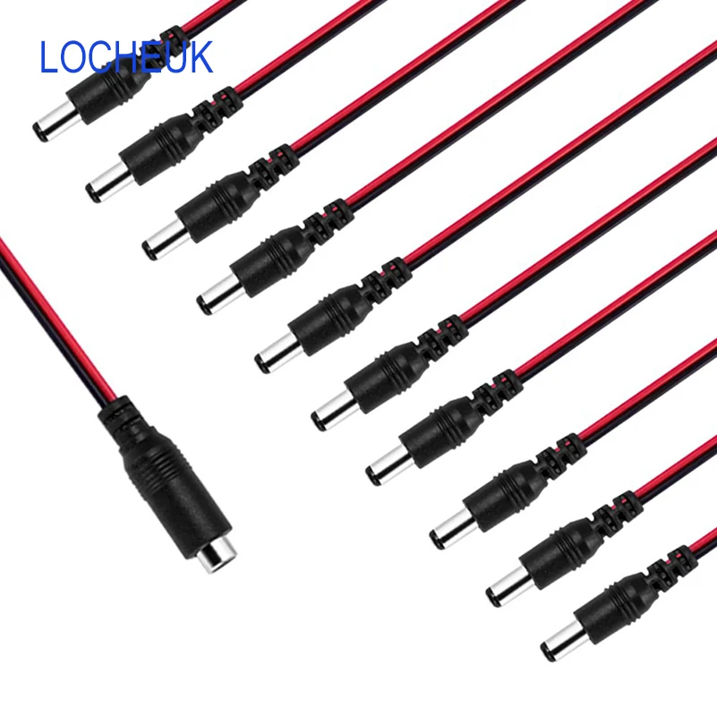 

12V 5A DC Power Pigtail Cable Male Female Connectors DC Cable for CCTV Security Camera Power Adapter Connectors