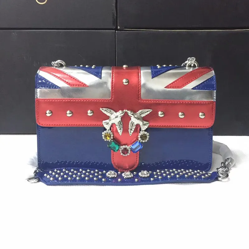

Famous brand Swallow Bags Woman totes flag Diamonds genuine Leather Handbags Women Messenger Bags Chains Crossbody Bag 2018