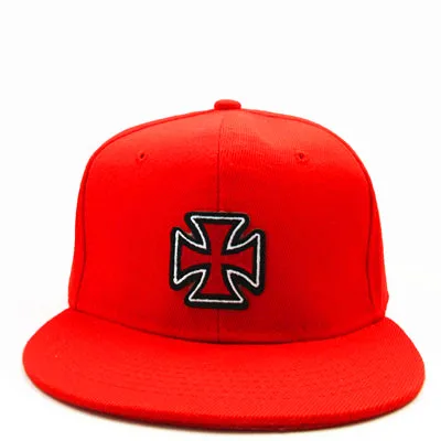 Хлопковая Кепка с вышивкой в виде креста, бейсболка в стиле хип-хоп, кепка, регулируемая бейсболка для детей, мужчин, женщин, 295 - Цвет: red