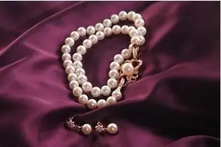 FREE SHIPPING VIA DHL Counters quality goods Round 9-10MM A1AA Natural Freshwater Pearl Necklace 925 silver gold crystal series | Украшения